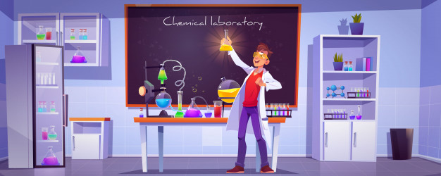 chemist with flask scientific laboratory 107791 2528 -