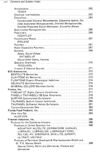 cosmetic additives an industrial guide C8 -