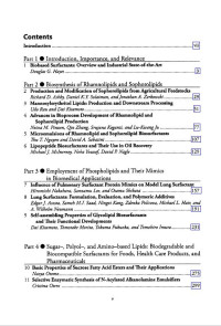 Biobased Surfactants and Detergents Synthesis Properties and Applications.C1 -
