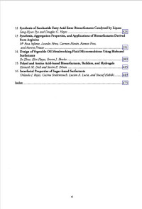Biobased Surfactants and Detergents Synthesis Properties and Applications.C2 -