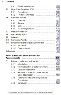 Chemistry and Technology of Agrochemical Formulations c6 -