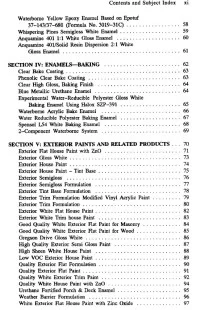 Water Based Paint Formulations C3 -